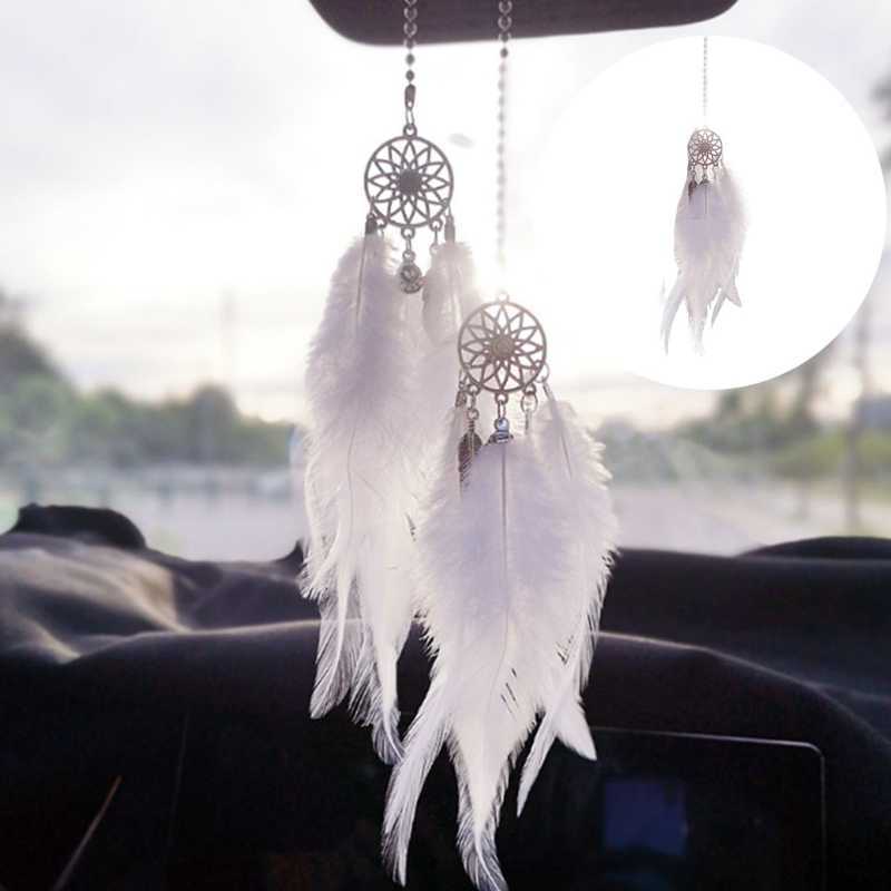 Auto Rearview Mirror Pendant Cute Dream Catcher Interior Ornaments for Car Decoration Birthday Presents Wind Chimes