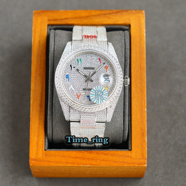 Top V3 Upgrade version 126334 126234 116244 Watches Arab Diamonds Dial 904L Steel Iced Out Full Case ETA A2824 Automatic Designer Mens Watch, Professional waterproof
Top V3 Upgrade version 126334 126234 116244 Watches Arab Diamonds Dial 904L Steel Iced Out Full Case ETA A2824 Automatic Designer Mens Watch, Professional waterproof