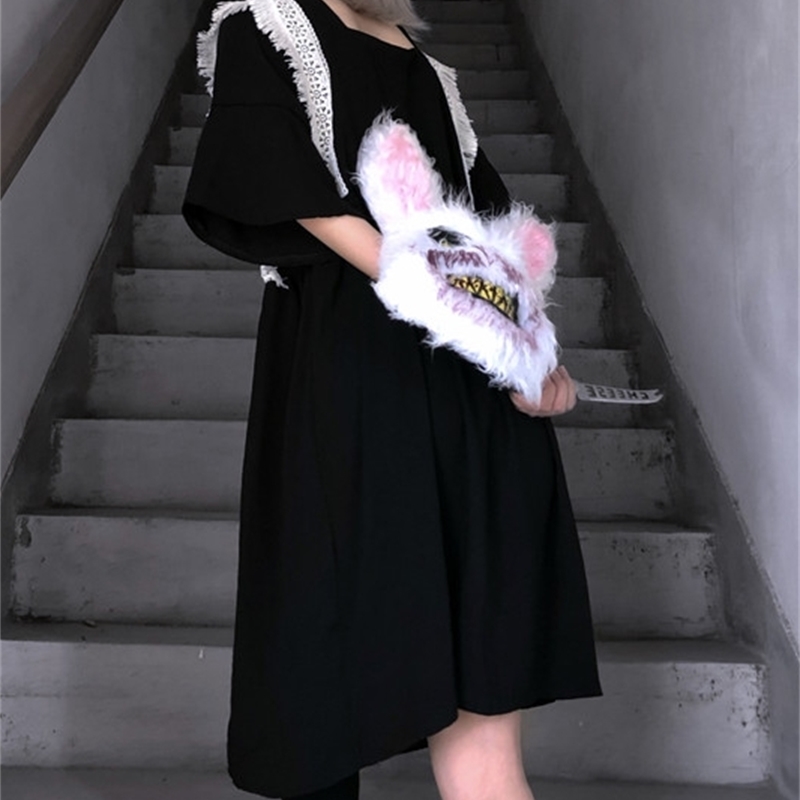 Lolita Dress Japanese Style Kawaii Girl Shirt es Women Party Gothic Harajuku Black Vestidos 25929 210519