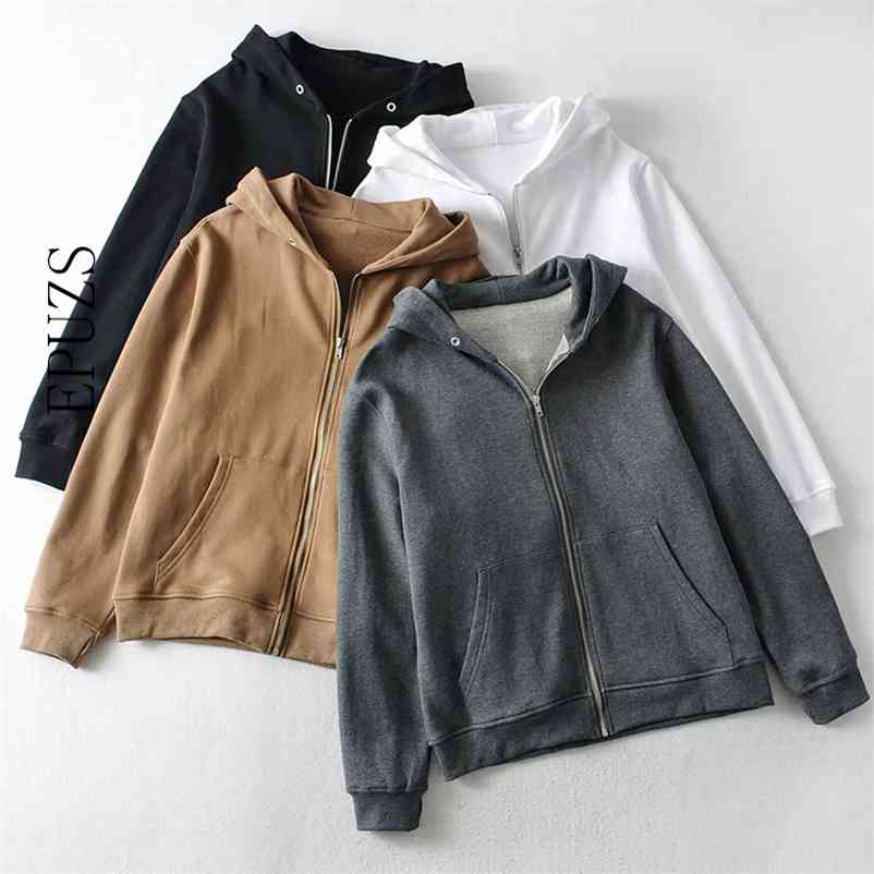 zipper hooded Hoodies Women Sweatshirt Long Sleeve pocket thick Loose Cardigan coat Casual plus size 210521, Khaki
zipper hooded Hoodies Women Sweatshirt Long Sleeve pocket thick Loose Cardigan coat Casual plus size 210521, Khaki