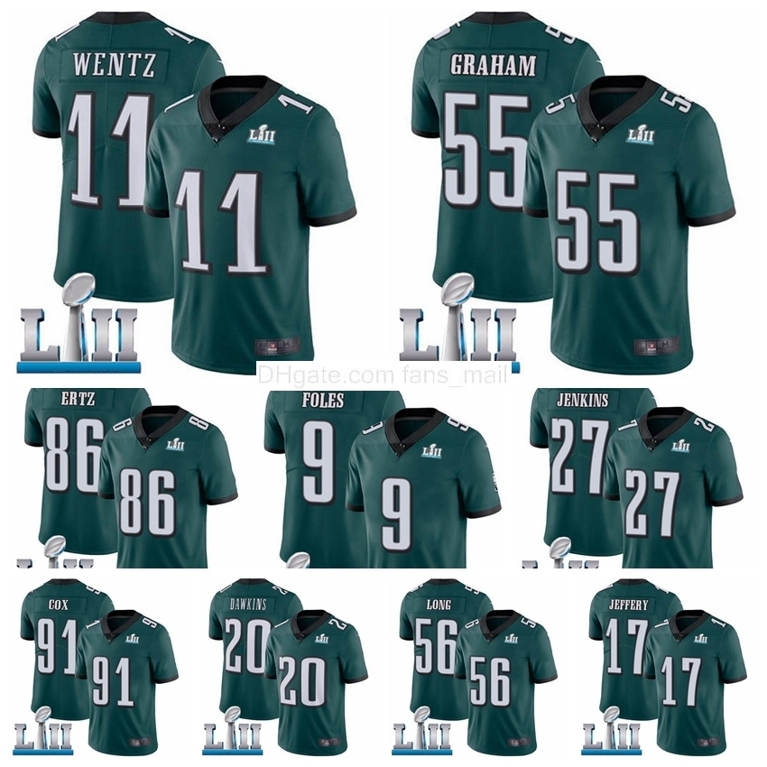 Philadelphia Men Eagle 86 Zach Ertz 9 Nick Foles 11 Carson Wentz Jay Ajayi 55 Graham 27 Jenkins Cox 2018 Super Alshon Jeffery Football, Black
Philadelphia Men Eagle 86 Zach Ertz 9 Nick Foles 11 Carson Wentz Jay Ajayi 55 Graham 27 Jenkins Cox 2018 Super Alshon Jeffery Football, Black