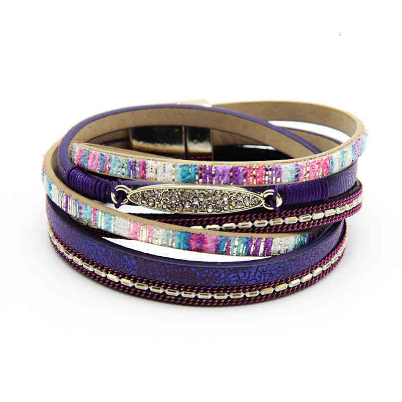 Bangle Charm Bracelets Bohemian Jewelry Hand Woven Bracelet Leather Alloy Fashion
