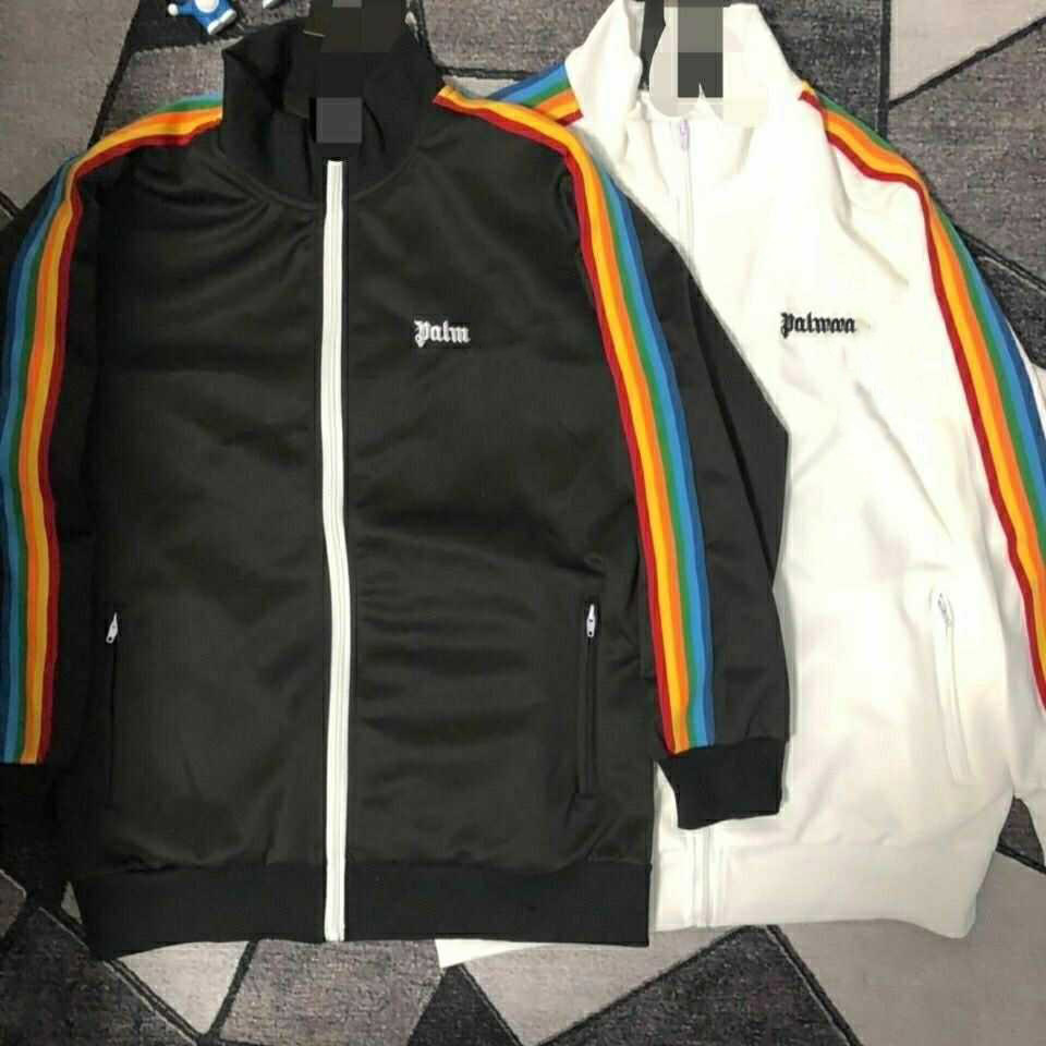 2021 angels casual couple Palm fastion jacket with Rainbow Stripes on the side, Black;brown
2021 angels casual couple Palm fastion jacket with Rainbow Stripes on the side, Black;brown