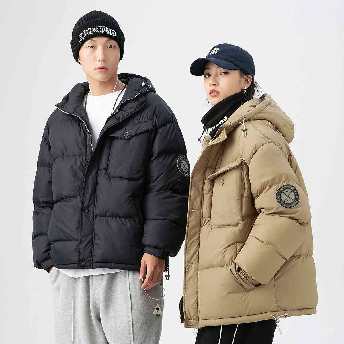 trend couple coats fashion casual hooded thickened warm winter men's cotton padded cloth, Black
trend couple coats fashion casual hooded thickened warm winter men's cotton padded cloth, Black