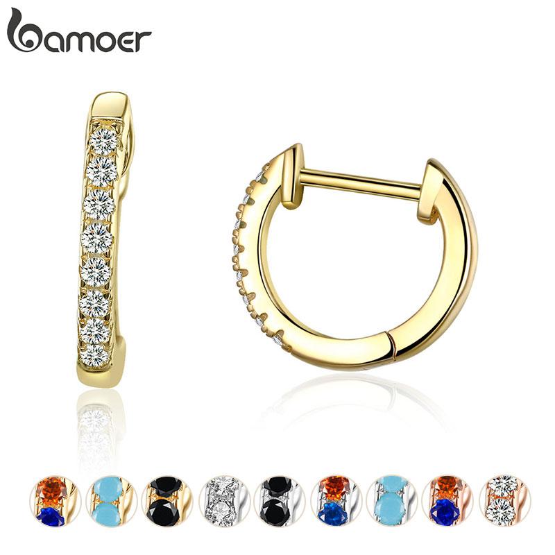 Hoop & Huggie Bamoer 14K Gold Plated 925 Sterling Silver Cuff Earrings With Cubic Zircon, 10 Colors Stud For Women Girl SCE498
Hoop & Huggie Bamoer 14K Gold Plated 925 Sterling Silver Cuff Earrings With Cubic Zircon, 10 Colors Stud For Women Girl SCE498