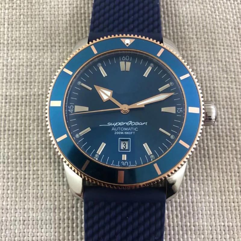 Wristwatches Luxury Men Automatic Mechanical Sapphire SuperOcean Stainless Steel Rotatable Bezel Rose Gold Silver Blue Rubber Date Watch
Wristwatches Luxury Men Automatic Mechanical Sapphire SuperOcean Stainless Steel Rotatable Bezel Rose Gold Silver Blue Rubber Date Watch
