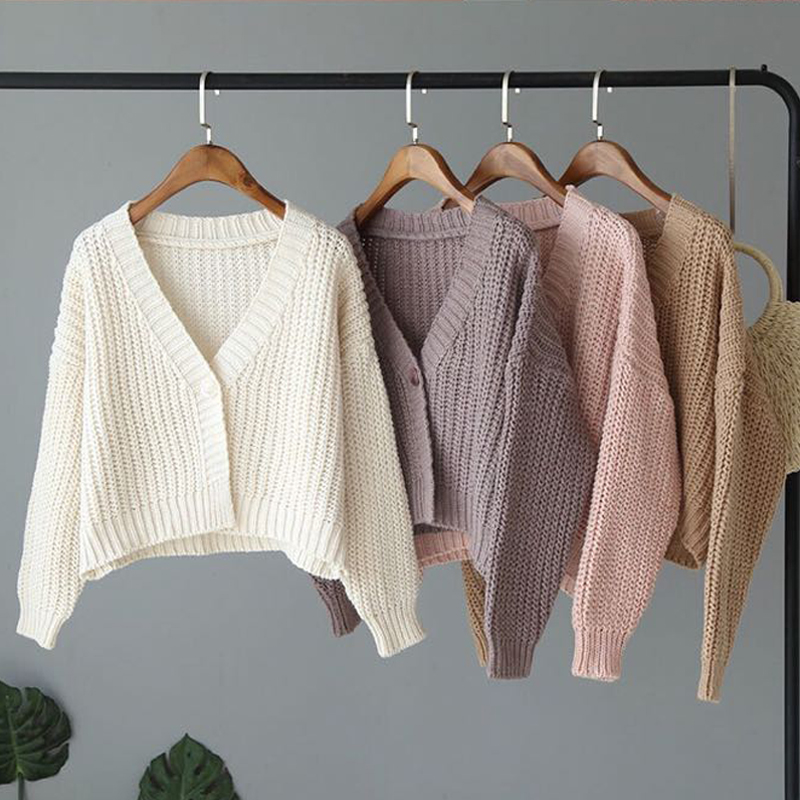 2021 Autumn Womens Retro Style Solid Color One Button Loose V-neck Knitted Cardigan Sweater Womens Jacket Pink White
2021 Autumn Womens Retro Style Solid Color One Button Loose V-neck Knitted Cardigan Sweater Womens Jacket Pink White