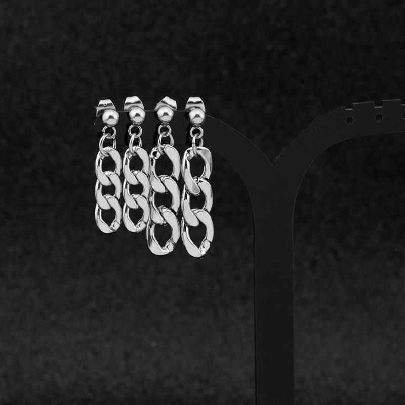 Dangle & Chandelier Fashion Simple Women Small Earrings Stainless Steel Chain Buckle Accessories Halloween Gift Wholesale 2021, Silver
Dangle & Chandelier Fashion Simple Women Small Earrings Stainless Steel Chain Buckle Accessories Halloween Gift Wholesale 2021, Silver