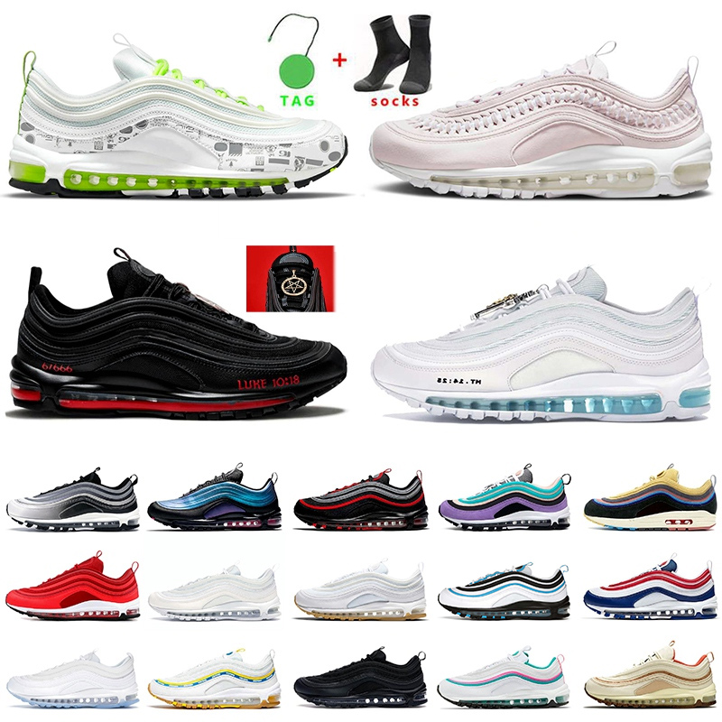 Satan 97s Men Women Running Shoes MSCHF x INRI Jesus Sean Wotherspoon Black Bullet air max airmax White Ice UNDEFEATED Purple Mens W
Satan 97s Men Women Running Shoes MSCHF x INRI Jesus Sean Wotherspoon Black Bullet air max airmax White Ice UNDEFEATED Purple Mens W
