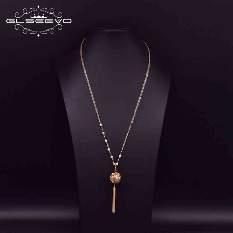 GLSEEVO Natural Fresh Water White Pears Long Pendant Neckalce For Women Girl Wedding Engagement Party Luxury Fine Jewelry GN0168 
GLSEEVO Natural Fresh Water White Pears Long Pendant Neckalce For Women Girl Wedding Engagement Party Luxury Fine Jewelry GN0168