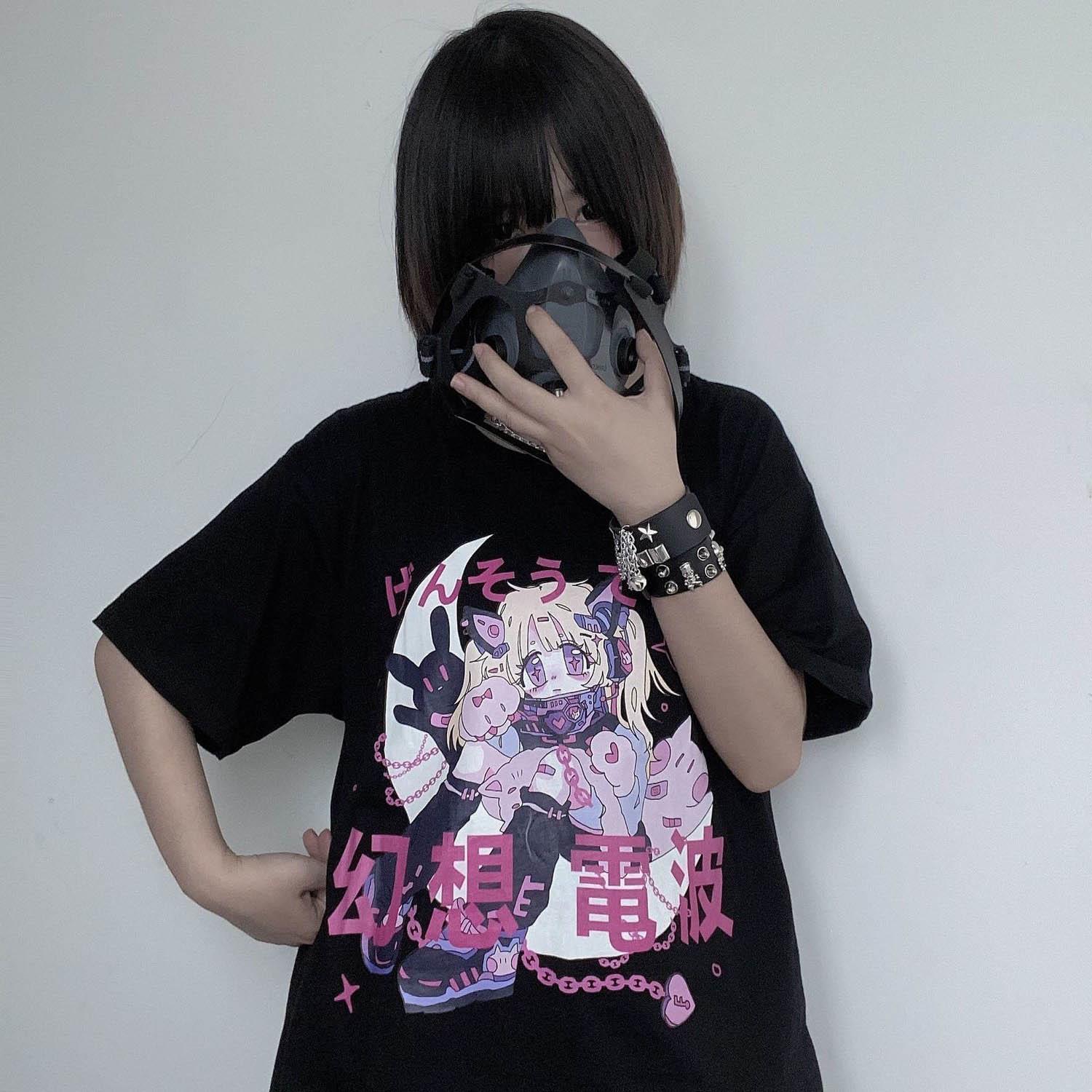 Anime Print Grunge Loose Womens T Shirts Steampunk Tee Gothic Harajuku Summer Petal Sleeve Clothing E Girl Kawaii Y2k Aesthetic, White
Anime Print Grunge Loose Womens T Shirts Steampunk Tee Gothic Harajuku Summer Petal Sleeve Clothing E Girl Kawaii Y2k Aesthetic, White