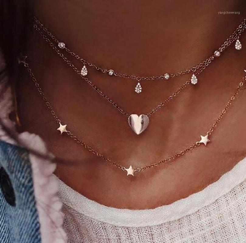 MuHan Trendy Boho Collares Gold Color Chain Multi-layer Necklace For Women Heart Charm Chokers Fashion Female Party Jewelry Chains
MuHan Trendy Boho Collares Gold Color Chain Multi-layer Necklace For Women Heart Charm Chokers Fashion Female Party Jewelry Chains