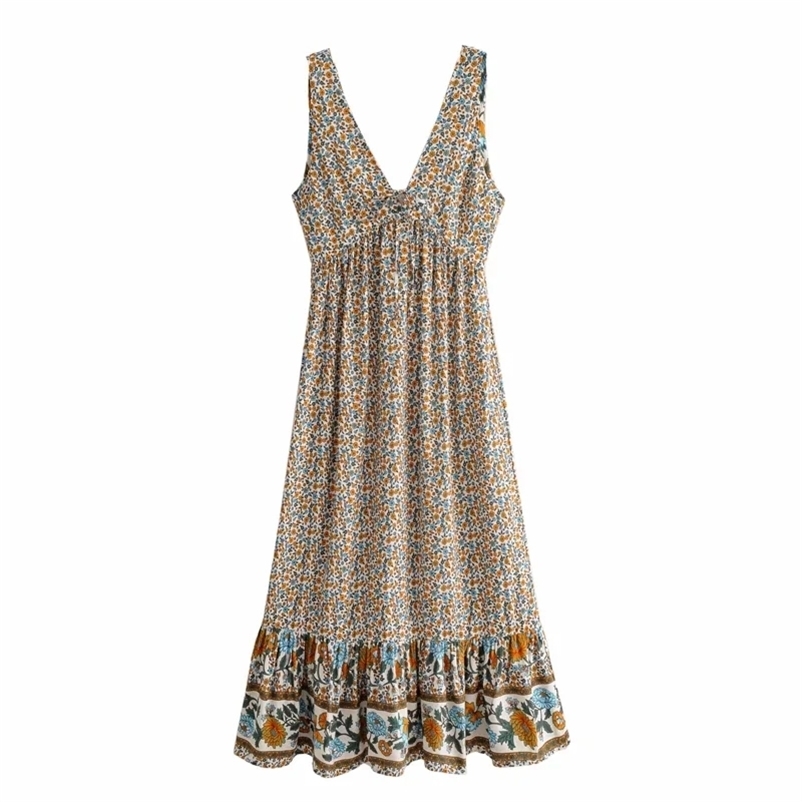 women vintage long dress stitching v-neck floral sleeveless Elegant female Slim Party Date 210524, Champagne
women vintage long dress stitching v-neck floral sleeveless Elegant female Slim Party Date 210524, Champagne