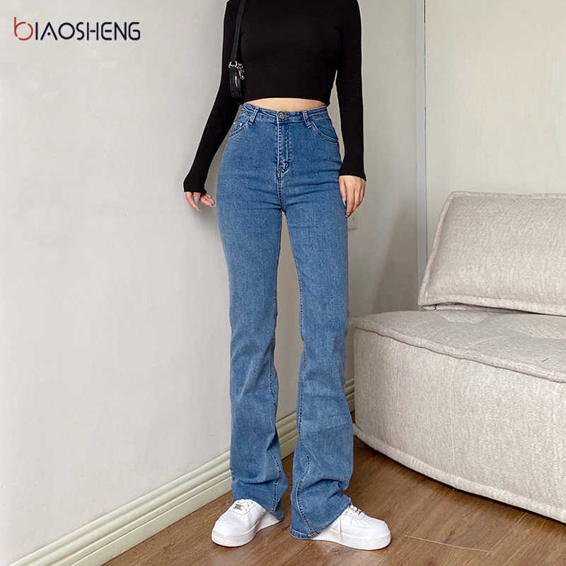 Women's Jeans For Girls Oversize Stretch Straight Baggy Mom Jean Wide Pants Aesthetic Woman Clothing Streetwear Trousers 210922