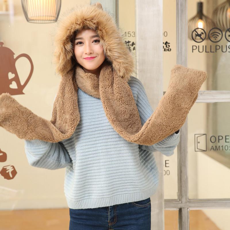 Hats, Scarves & Gloves Sets Cute Plush Hooded Scarf Hat Pocket 3 In 1 Warm For Women Winter Outdoor D88
Hats, Scarves & Gloves Sets Cute Plush Hooded Scarf Hat Pocket 3 In 1 Warm For Women Winter Outdoor D88
