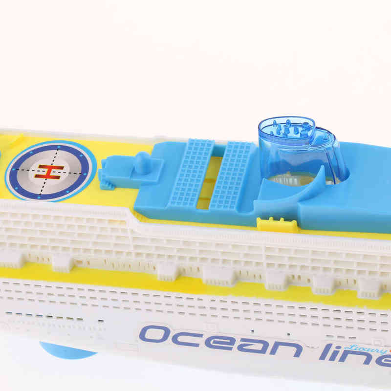 Ocean Liner Cruise Ship Electric Boat Toy Marine Toys Flashing LED Lights Sounds Kids Child Xmas Gift Changes Directions G1224