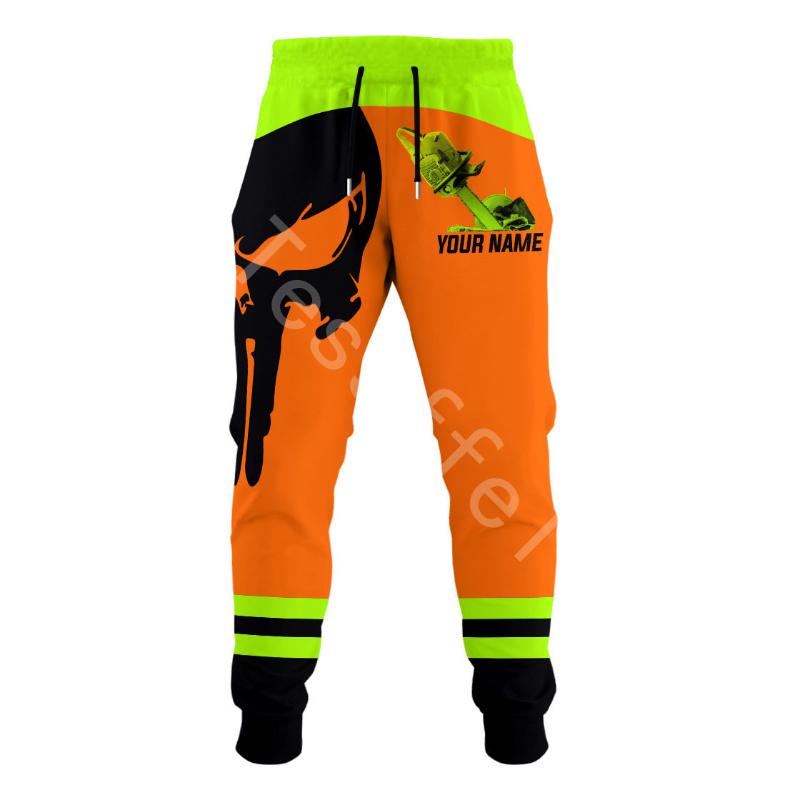 Men's Pants Logger Customized Name Lumberjack 3D Printed Casual Men Trousers Fashion Streetwear Autumn Loose Sports L32