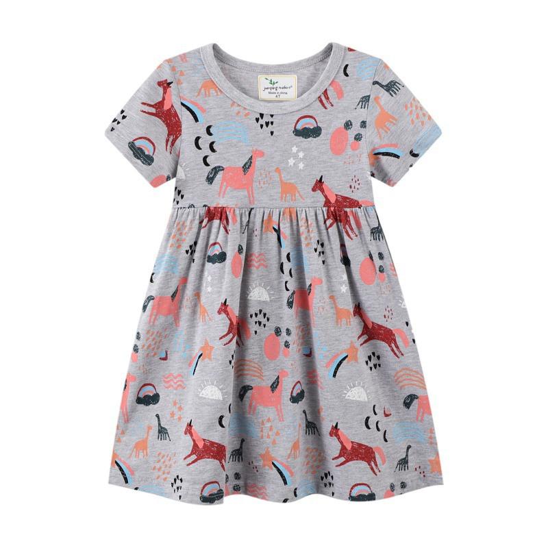 Girl's Dresses Jumping Meters Arrival Summer Party Girls Cotton Animals Print Short Sleeve Princess Birthday Gift Toddler Frocks, Red;yellow
Girl's Dresses Jumping Meters Arrival Summer Party Girls Cotton Animals Print Short Sleeve Princess Birthday Gift Toddler Frocks, Red;yellow