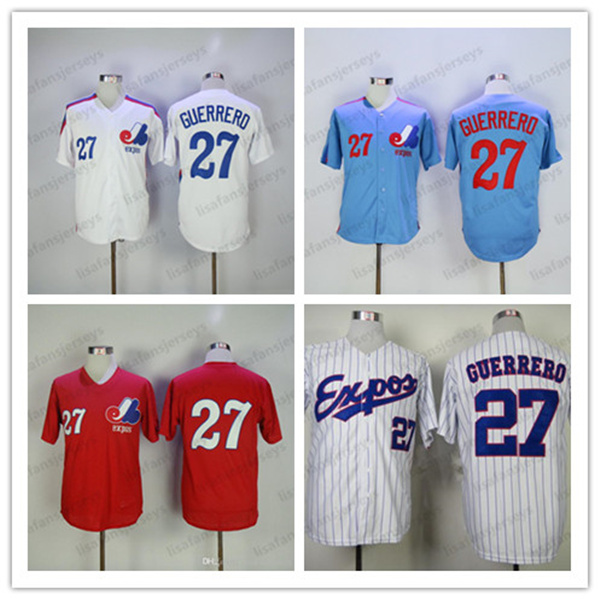 Montreal Expos 1982 white Jersey 27 Vladimir Guerrero 30 Tim Raines 14 Pete Rose 33 Larry Walker Men's Retro Blue white red Jerseys, Black
Montreal Expos 1982 white Jersey 27 Vladimir Guerrero 30 Tim Raines 14 Pete Rose 33 Larry Walker Men's Retro Blue white red Jerseys, Black