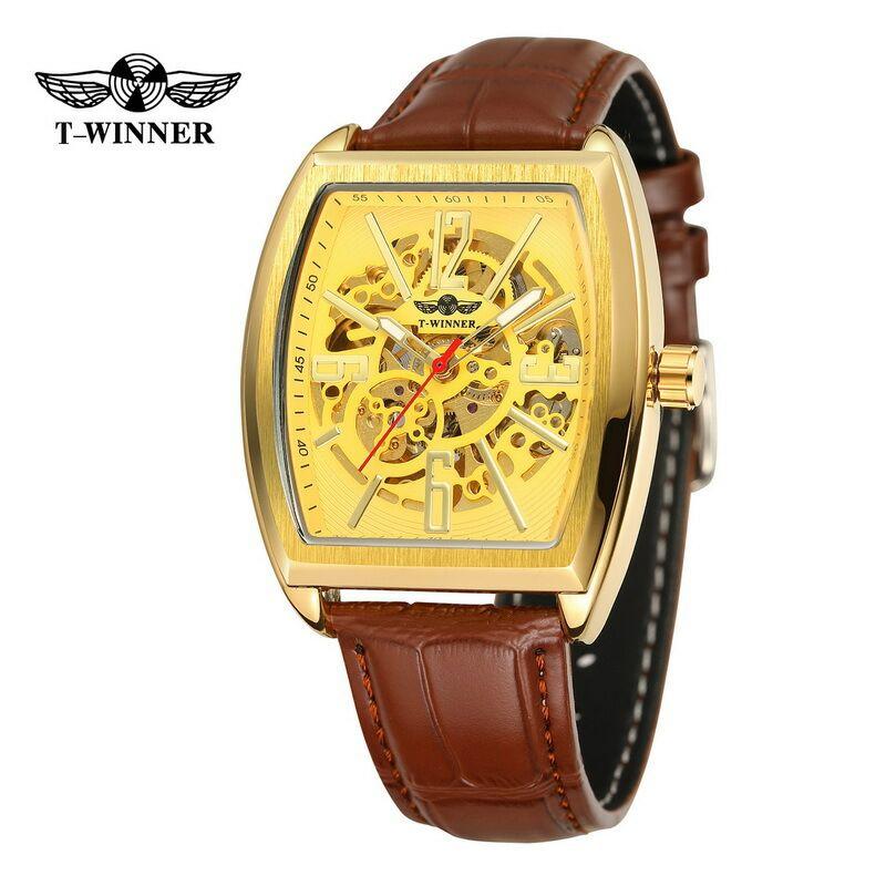 Wristwatches Winner Men's Fashion Mechanical Watch Hollow Out Automatic Stainless Steel, Slivery;brown
Wristwatches Winner Men's Fashion Mechanical Watch Hollow Out Automatic Stainless Steel, Slivery;brown
