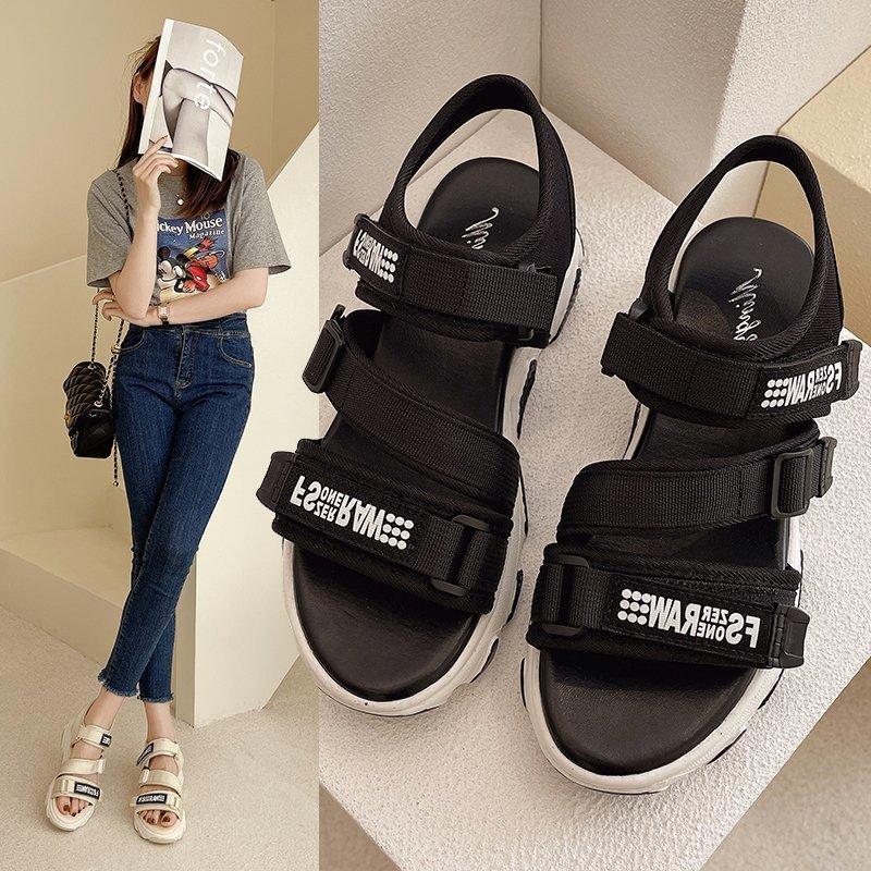 Sandals Sports Women 2021 Summer Style Korean Open-toed Fashion Casual Platform Beach Shoes, Beige
Sandals Sports Women 2021 Summer Style Korean Open-toed Fashion Casual Platform Beach Shoes, Beige