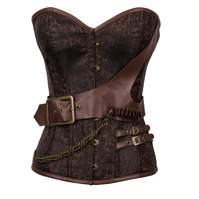 Woman Bustiers Plus Size - 5XL/6XL Faux Leather Steampunk Gothic Corset Woman Steel Boned Punk Brown Leather Lace Up Sexy Waist Slim Corset
Woman Bustiers Plus Size - 5XL/6XL Faux Leather Steampunk Gothic Corset Woman Steel Boned Punk Brown Leather Lace Up Sexy Waist Slim Corset