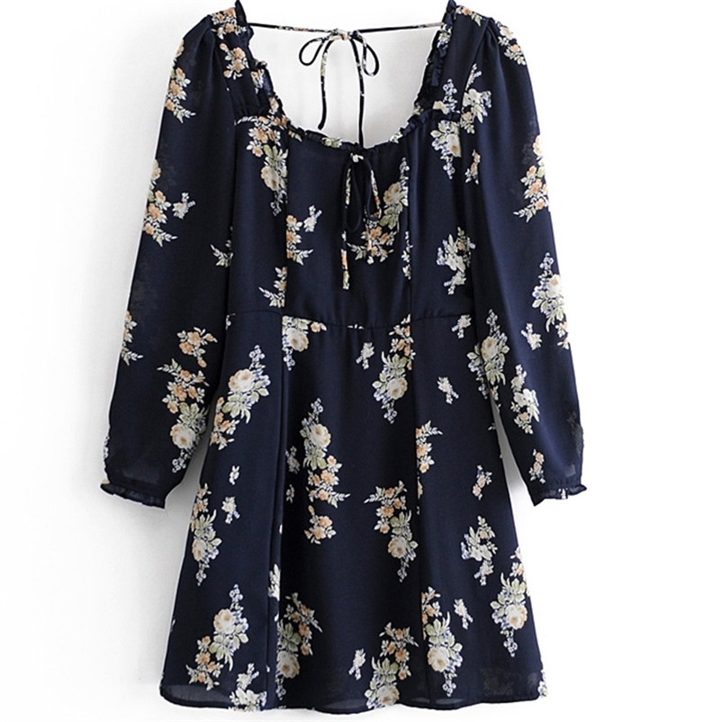 Summer Mini Dress Square Neck Stretchable Backless Female Casual Floral Print Clothes 210524, As the photo
Summer Mini Dress Square Neck Stretchable Backless Female Casual Floral Print Clothes 210524, As the photo