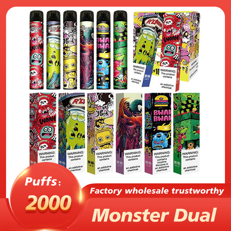 Monster Dual Switch 2 in 1 Device Disposable Vape Pen 2000Puffs Cigarettes With 6.0ml Pod 6 Colors PK Ezzy RandM Plus Bang Xxl Air Lux Max Factory wholesale high quality
Monster Dual Switch 2 in 1 Device Disposable Vape Pen 2000Puffs Cigarettes With 6.0ml Pod 6 Colors PK Ezzy RandM Plus Bang Xxl Air Lux Max Factory wholesale high quality