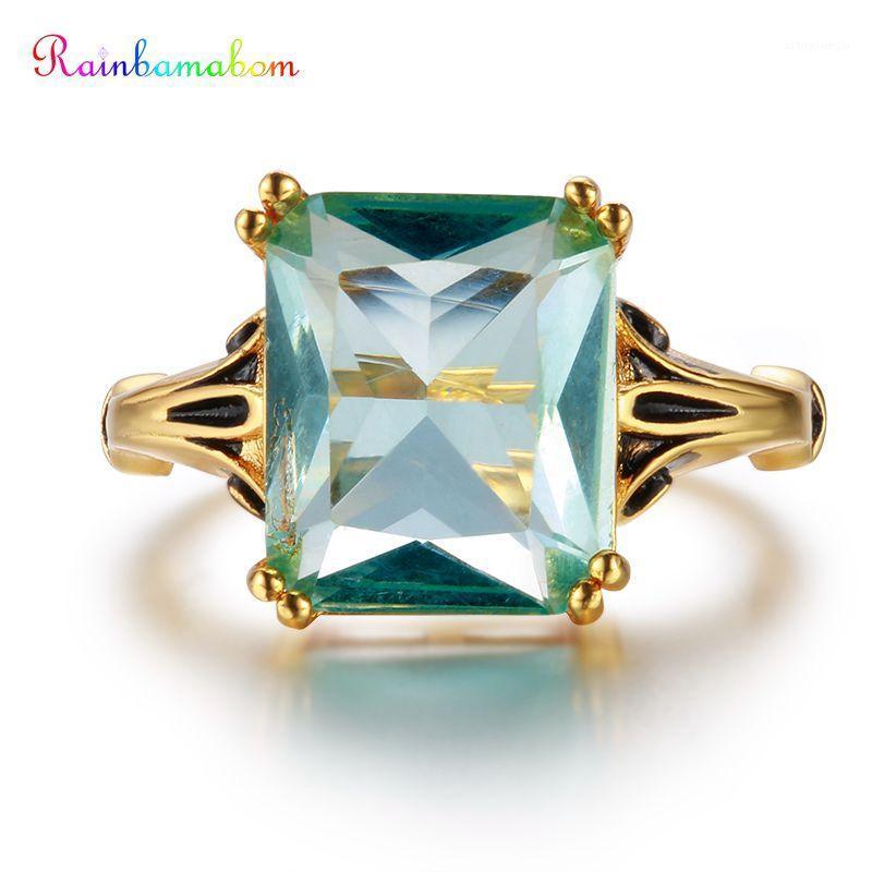 Cluster Rings Rainbamabom 925 Solid Sterling Silver Aquamarine Gemstone Wedding Engagement Yellow Gold Ring Women Fine Jewelry Gifts Wholesa, Golden;silver
Cluster Rings Rainbamabom 925 Solid Sterling Silver Aquamarine Gemstone Wedding Engagement Yellow Gold Ring Women Fine Jewelry Gifts Wholesa, Golden;silver