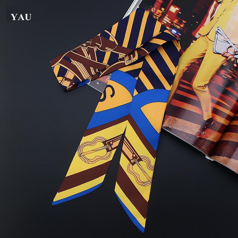 Scarves Brand 95cm*5cm Double-color Striped Printed Bag Small Scarf Women Twill Silk Headband Long Accessories Ribbon, Blue;gray
Scarves Brand 95cm*5cm Double-color Striped Printed Bag Small Scarf Women Twill Silk Headband Long Accessories Ribbon, Blue;gray