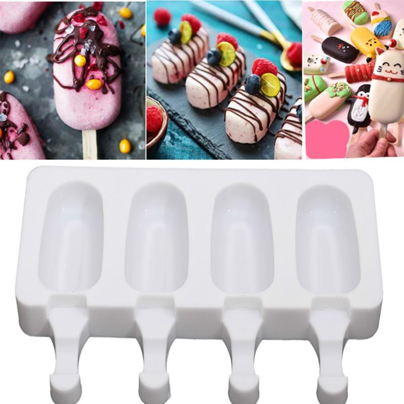 Cell Big Size Silicone Ice Cream Mold Popsicle Molds DIY Homemade Dessert Freezer Fruit Juice Maker Mould With Baking Moulds