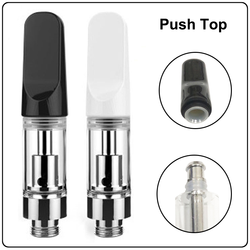 Press On Tip Vape Carts TH205 Atomizers Push Top Cartridges 0.5ml 0.8ml 1.0ml Capacity White Black Colors Snap-on Clear Ceramic Glass Tank
Press On Tip Vape Carts TH205 Atomizers Push Top Cartridges 0.5ml 0.8ml 1.0ml Capacity White Black Colors Snap-on Clear Ceramic Glass Tank