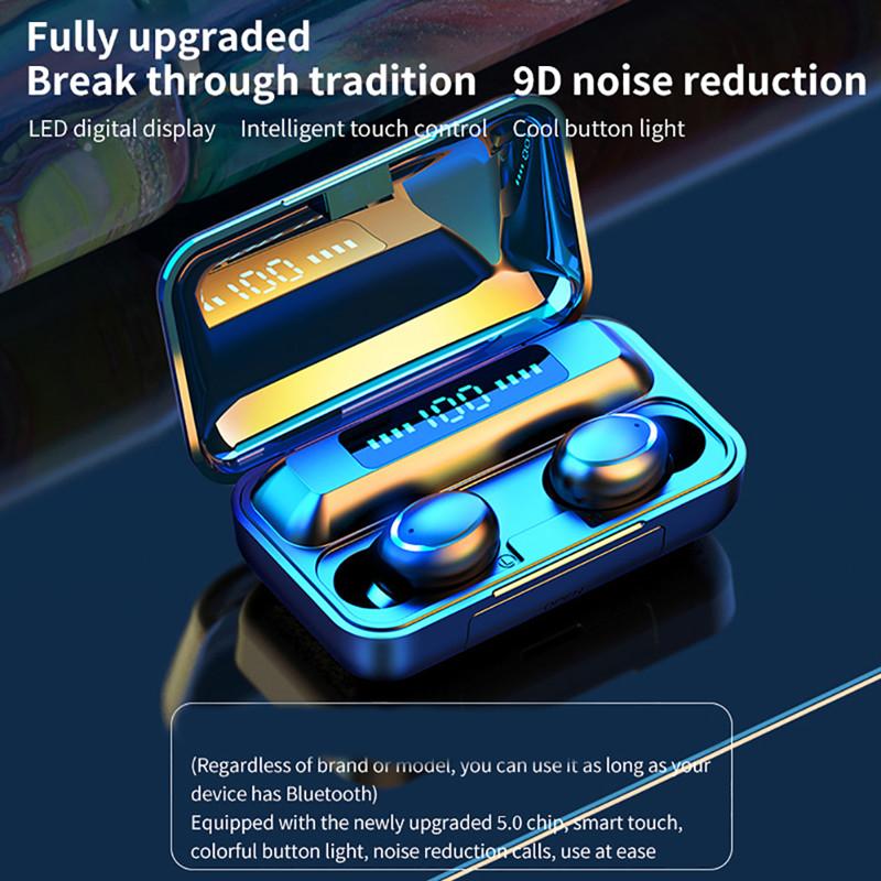 F9-5C TWS Wireless Bluetooth Earphones Headphones 2200mAh Charging Box With Microphone Sport Waterproof Headsets Earbuds