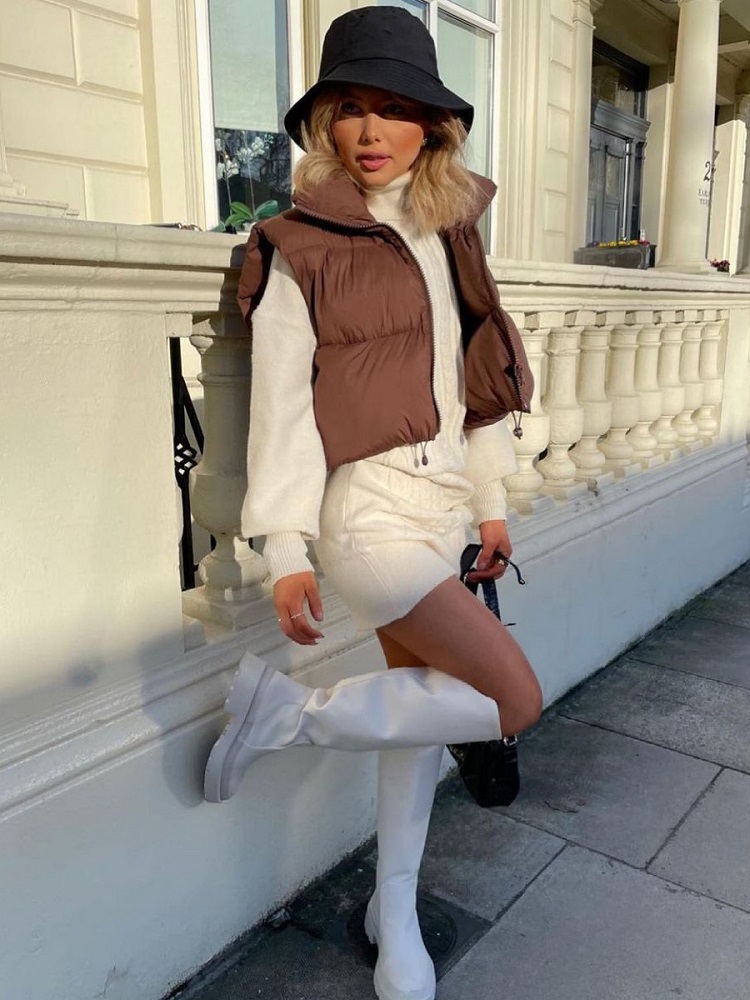 Women Fashion Solid Stand Collar Casual Vest Coat Outwear New Spring Autumn Office Lady Zipper Sleeveless Vests, Brown
Women Fashion Solid Stand Collar Casual Vest Coat Outwear New Spring Autumn Office Lady Zipper Sleeveless Vests, Brown