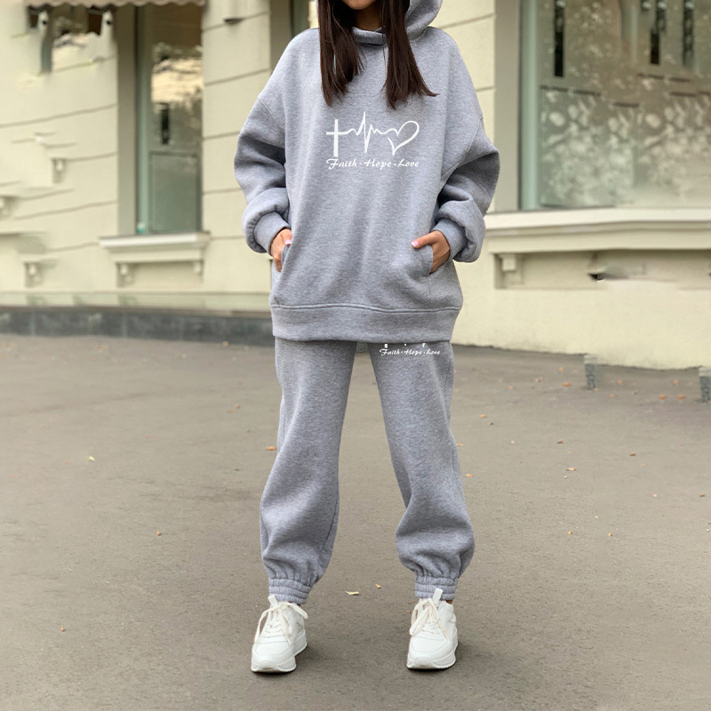 Oversized Heart Print Hoodie Women' Tracksuit Set Woman Casual 2 Piece Sets Pants And Sweatshirt Winter Autumn Streetwear 210518, Pb
Oversized Heart Print Hoodie Women' Tracksuit Set Woman Casual 2 Piece Sets Pants And Sweatshirt Winter Autumn Streetwear 210518, Pb