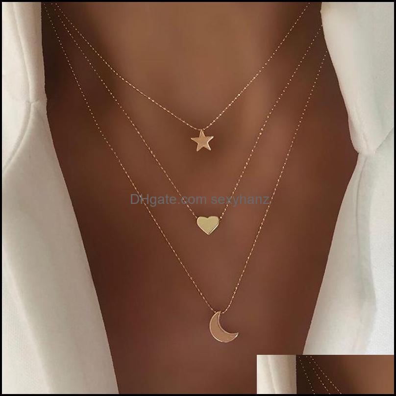 & Pendants Pendant Necklaces Bohemian Moon Star For Women Girls Vintage Mtilayer Gold Color Heart Necklace Choker Fashion Jewelry Drop Deliv
& Pendants Pendant Necklaces Bohemian Moon Star For Women Girls Vintage Mtilayer Gold Color Heart Necklace Choker Fashion Jewelry Drop Deliv