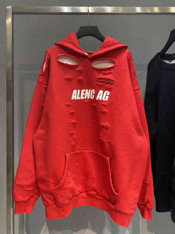 Men's Hoodies & Sweatshirts Correct version of Paris B house letter art destruction hole men's and women's loose ZOBQ, Red
Men's Hoodies & Sweatshirts Correct version of Paris B house letter art destruction hole men's and women's loose ZOBQ, Red