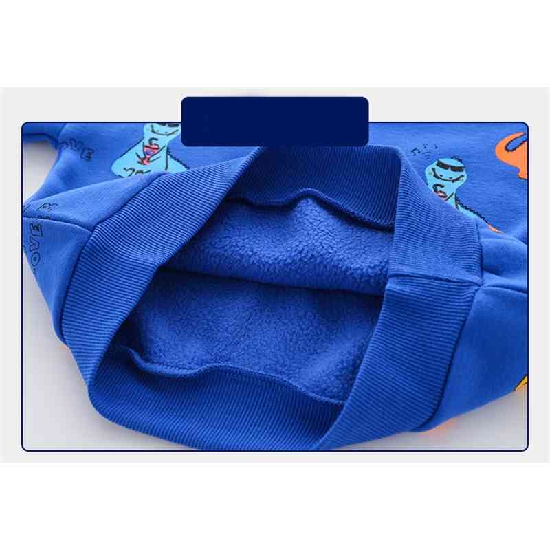 Children's Polar Fleece Sweater Autumn Winter Korean Kids Cartoon Warm Pullover Clothes Boy Long-sleeved Bottoming Shirt 210515