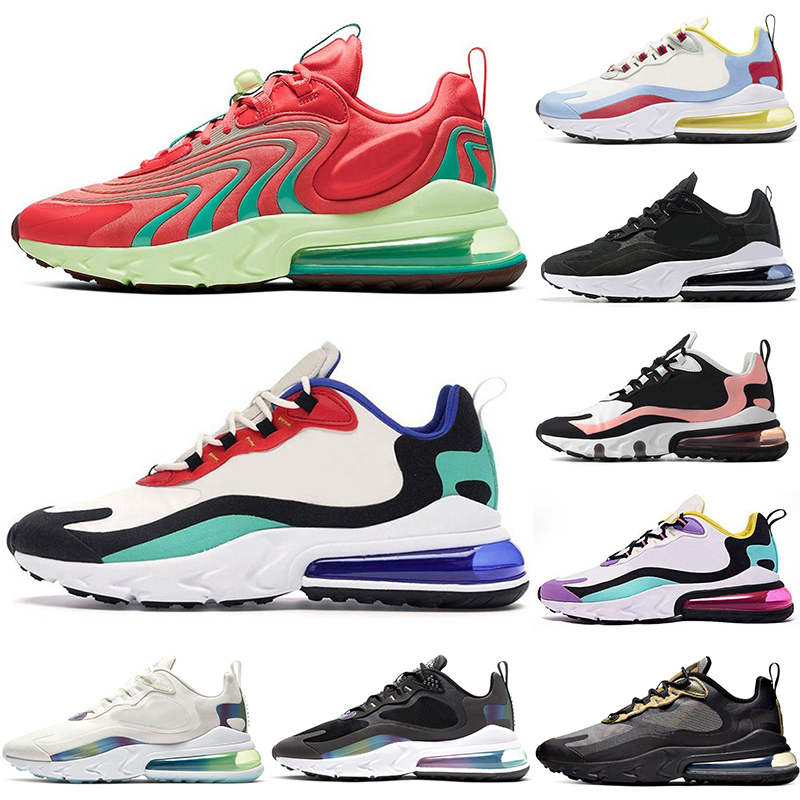running shoes react 270 men women BAUHAUS Camo Bleached Coral Dusk purple easter Electro Green grey Hyper blue Magic Flamingo Optical sneakers