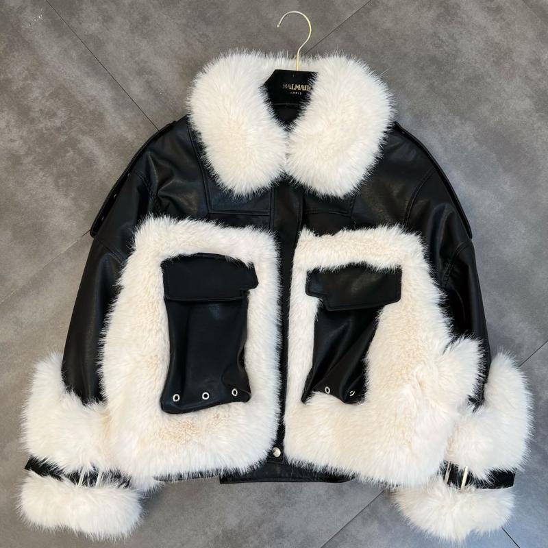 Women's Leather & Faux ZCSMLL Women Thick Warm Fur Collar Imitation PU Jacket Long Sleeve Fashion Temperament Winter 2021, Black
Women's Leather & Faux ZCSMLL Women Thick Warm Fur Collar Imitation PU Jacket Long Sleeve Fashion Temperament Winter 2021, Black