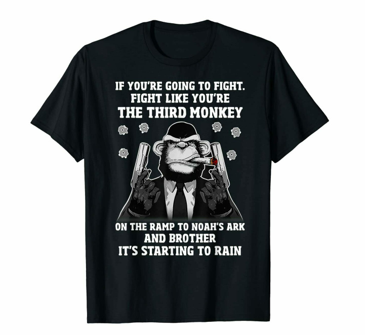 R1 If You're Going To Fight Third Monkey Rash'Tor'Ri Funny Quote Black T-Shirt, White;black
R1 If You're Going To Fight Third Monkey Rash'Tor'Ri Funny Quote Black T-Shirt, White;black