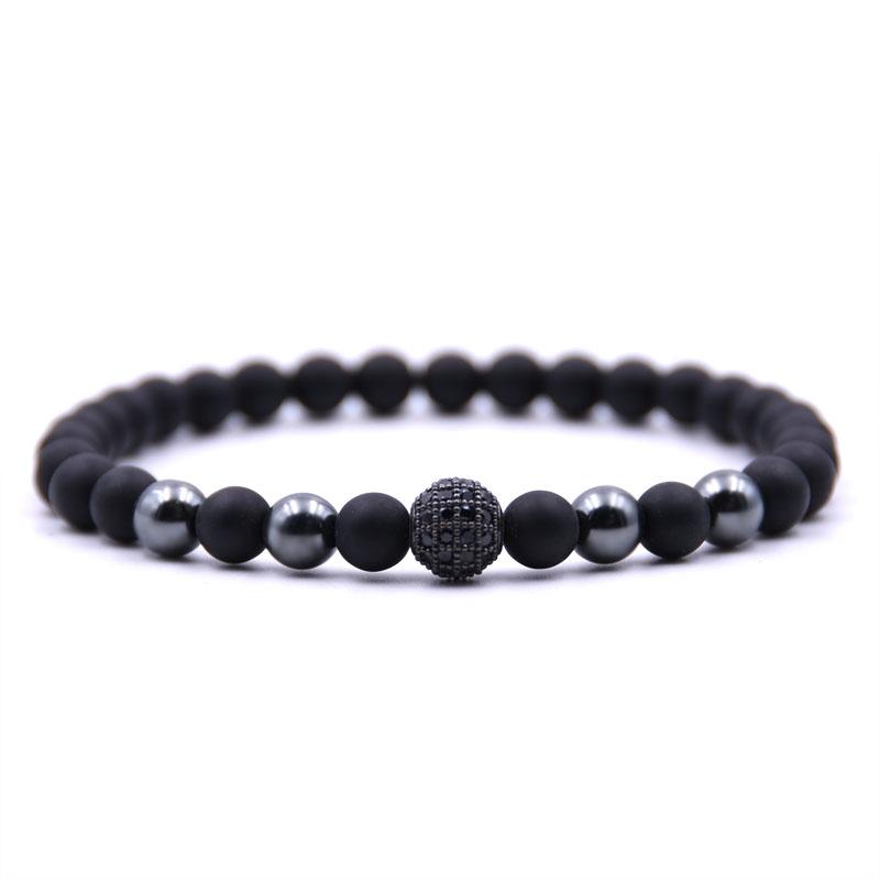 Fashion Matte Black 6mm Stone Bracelet Pave CZ 4 Color Ball Bracelets For Men&Women Charm Gift Creative Jewelry Beaded, Strands
Fashion Matte Black 6mm Stone Bracelet Pave CZ 4 Color Ball Bracelets For Men&Women Charm Gift Creative Jewelry Beaded, Strands