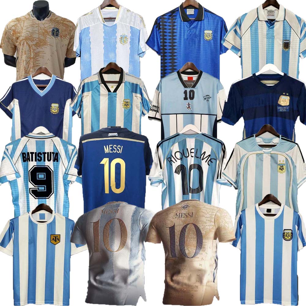 Retro 1986 Argentina Soccer Jersey2010 Messi Maradona Caniggia 1978 1996 Football Shirt Batistuta 1998 Riquelme 2006 1994 Ortega Crespo 2014, 2021 commemorative edition white
Retro 1986 Argentina Soccer Jersey2010 Messi Maradona Caniggia 1978 1996 Football Shirt Batistuta 1998 Riquelme 2006 1994 Ortega Crespo 2014, 2021 commemorative edition white