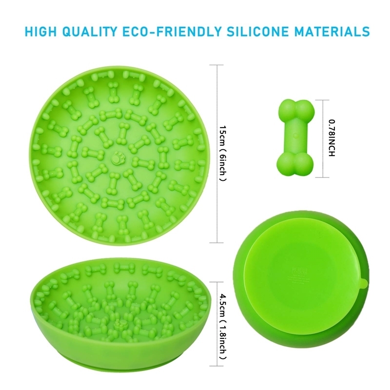 Dog Slow Feeder Bowls With Suction Cup Dog Lick Mat Pet Lick Pad Anxiety Reduction Bath Distraction Food Dispenser Licking Toys