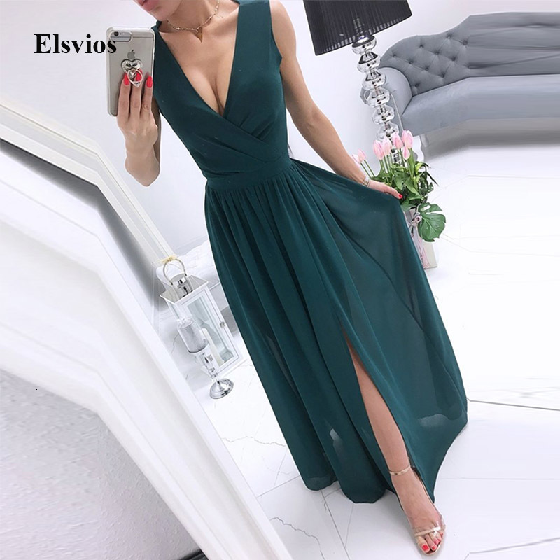 Casual Dresses 2021 Summer Sleeveless Solid Split Maxi Fashion Elegant Women Beach Long Sexy Deep V-neck Lady Party Vestidos SVE3, 02 green
Casual Dresses 2021 Summer Sleeveless Solid Split Maxi Fashion Elegant Women Beach Long Sexy Deep V-neck Lady Party Vestidos SVE3, 02 green