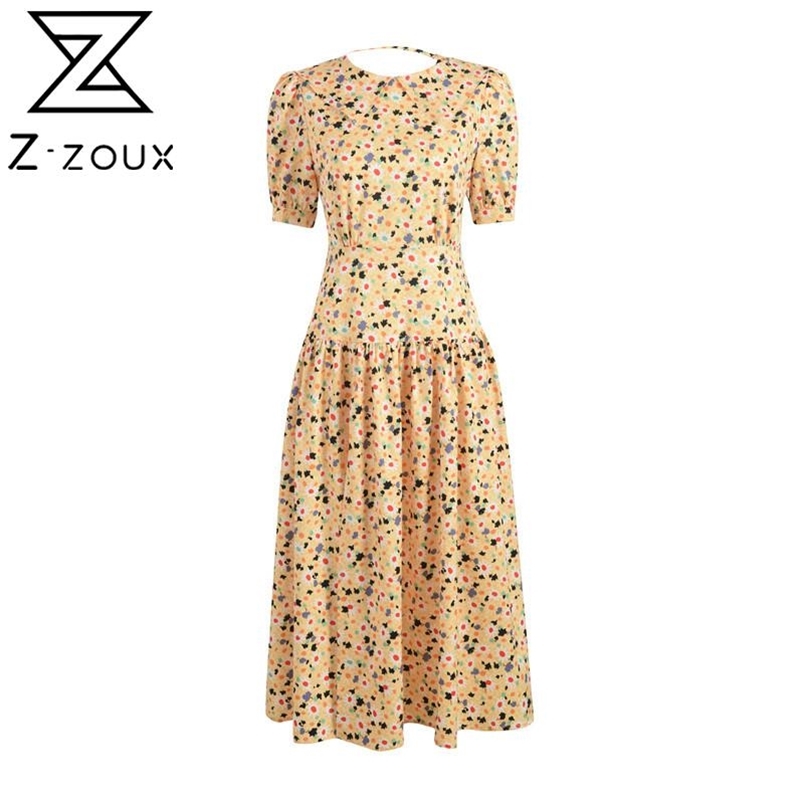 Women Dress Puff Sleeve Vintage Flower Girl Dresses Short Sexy Long Bohemian Beach For Woman 210513