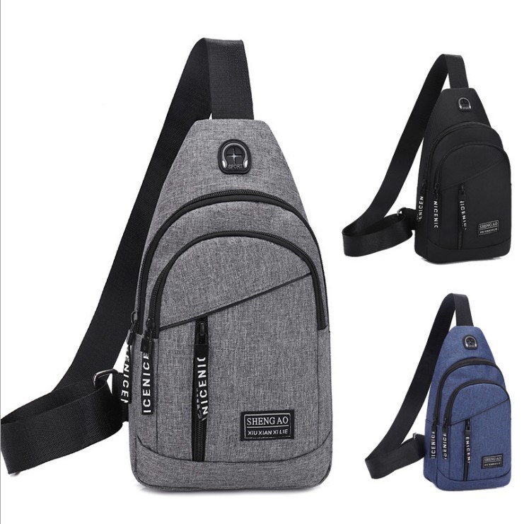 Small backpack men and women chest bag trendy one-shoulder sports messenger bag casual solid color Oxford cloth satchel, Black
Small backpack men and women chest bag trendy one-shoulder sports messenger bag casual solid color Oxford cloth satchel, Black