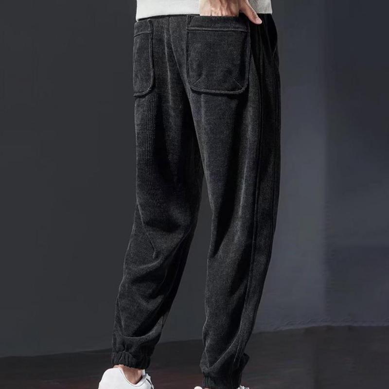 Men's Pants Men Trousers Loose Drawstring Streetwear Pure Color Mid-rise Harem, Black
Men's Pants Men Trousers Loose Drawstring Streetwear Pure Color Mid-rise Harem, Black