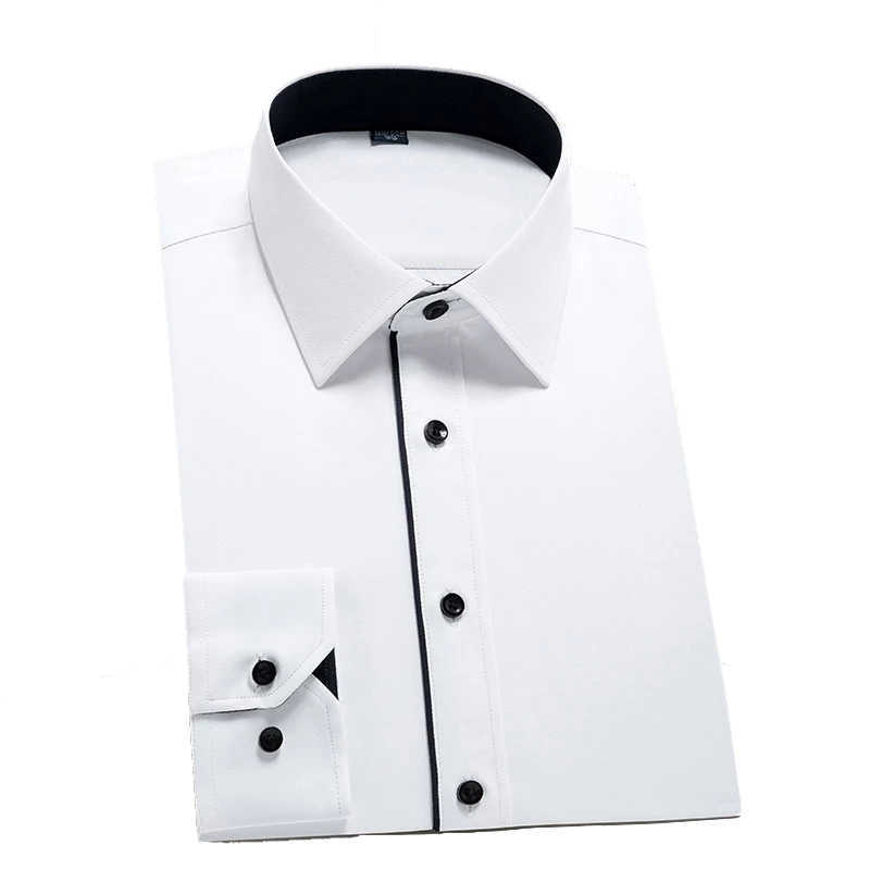 Men' Dress Long Shirt Regular Fit Solid Formal Business Social Shirts White Men Clothing Plus Size 6XL 7XL 8XL 210629, Am013
Men' Dress Long Shirt Regular Fit Solid Formal Business Social Shirts White Men Clothing Plus Size 6XL 7XL 8XL 210629, Am013