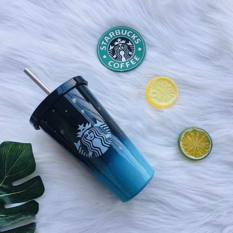 304 Gradient Starbucks Cup Stainless Steel Tumbler Mugs with Straw and Lip Double Wall Vacuum Insulated Water Bottlle 500ML, Color
304 Gradient Starbucks Cup Stainless Steel Tumbler Mugs with Straw and Lip Double Wall Vacuum Insulated Water Bottlle 500ML, Color